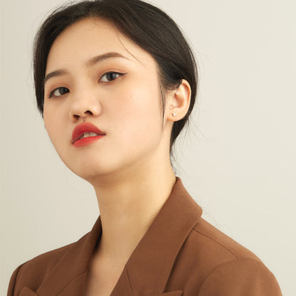 Rockyu ピアス レディース S925 三角ジルコニア スタッドピアス 金属アレルギー対応