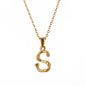 Rockyu ネックレス レディース ゴールド 18金 女性用 アルファベット ペンダント イニシャルネックレス 細い 鎖骨チェーン 恋人 記念 ファッションアクセサリー