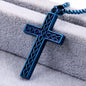 Rockyu ステンレス ヴィンテージクロス メンズネックレス ペンダント