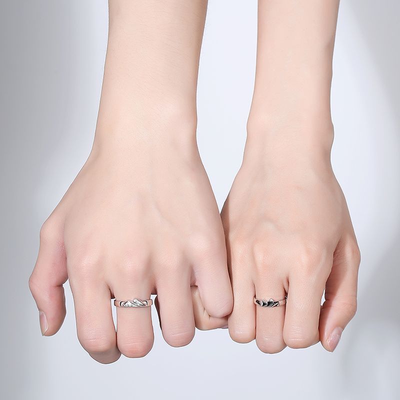 Rockyu 指輪 メンズ シルバー925 フリーサイズ 復古デザイン ペアリング 結婚婚約対応