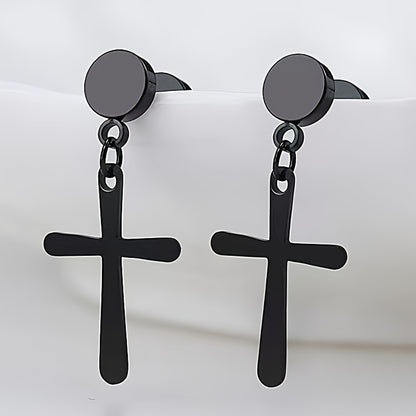 Rockyu ピアス メンズ レディース クロス アンク 十字架 ステンレス シルバー ゴールド アレルギー対応