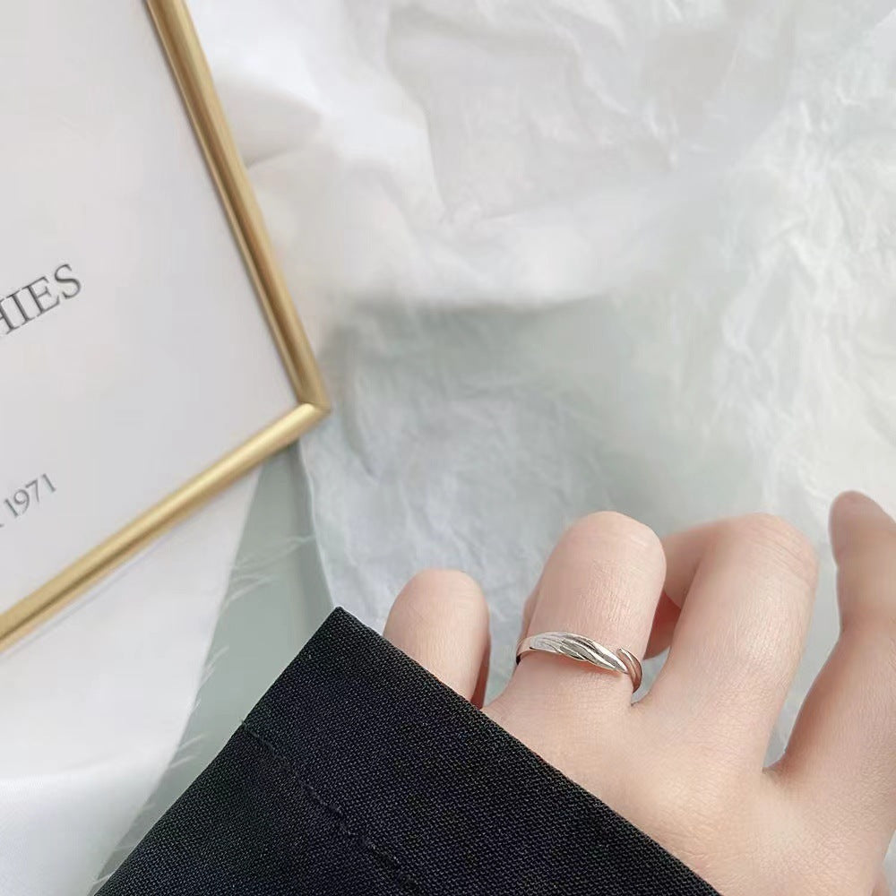 Rockyu 指輪 ペアリング メンズ レディース フリーサイズ 天使と悪魔 シルバー ブラック 925 純銀