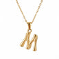 Rockyu ネックレス レディース ゴールド 18金 女性用 アルファベット ペンダント イニシャルネックレス 細い 鎖骨チェーン 恋人 記念 ファッションアクセサリー