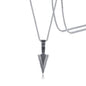 Rockyu ネックレス メンズ ステンレス 矢じり 三角モチーフ 金属アレルギー対応