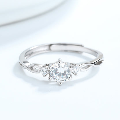 Rockyu 指輪 メンズ シルバー925 ペアリング ツイストデザイン フリーサイズ 結婚婚約