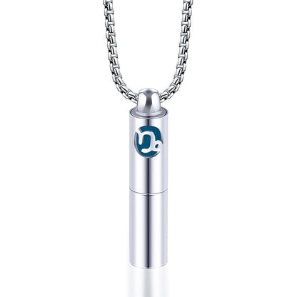 Rockyu 香水瓶ネックレス ステンレス製 12星座デザイン アロマ＆メモリアルペンダント 男女兼用