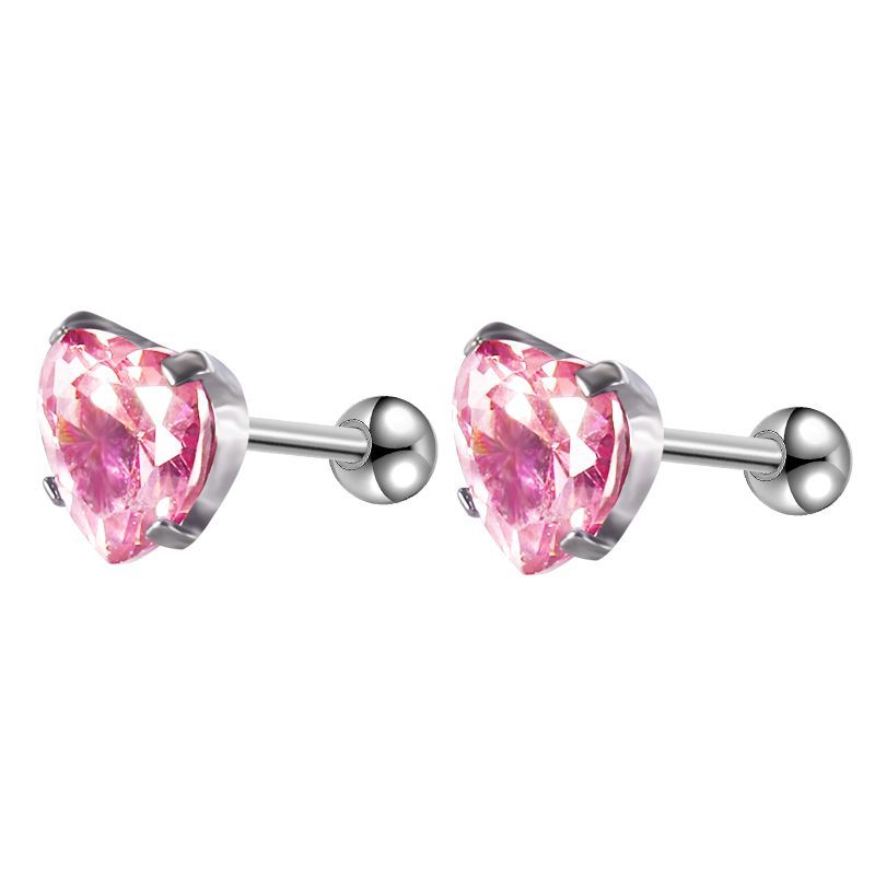 Rockyu レディースピアス シルバー925 スタッドタイプ カラフルクリスタル 多形カット ジュエリー