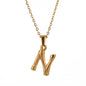 Rockyu ネックレス レディース ゴールド 18金 女性用 アルファベット ペンダント イニシャルネックレス 細い 鎖骨チェーン 恋人 記念 ファッションアクセサリー