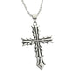Rockyu ネックレス メンズ シルバー クロスペンダント ベネチアンチェーン おしゃれ 十字架アクセサリー