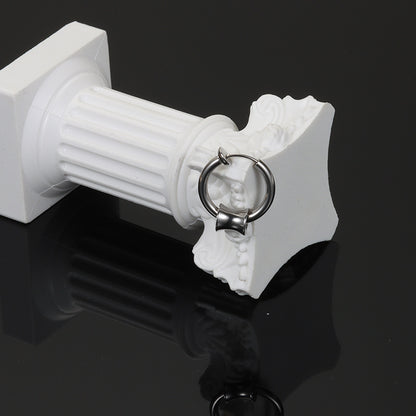 Rockyu フープピアス メンズ レディース シルバー ステンレス 中折れ リング