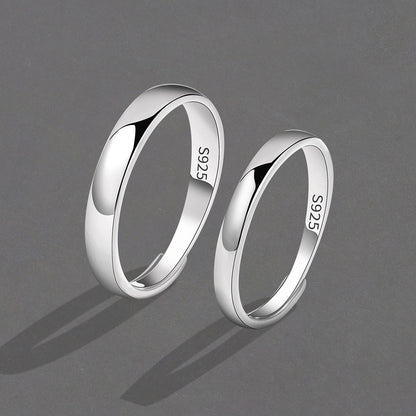 Rockyu 指輪 ペアリング メンズ レディース フリーサイズ 鏡面仕上げ シルバー925 結婚・婚約対応