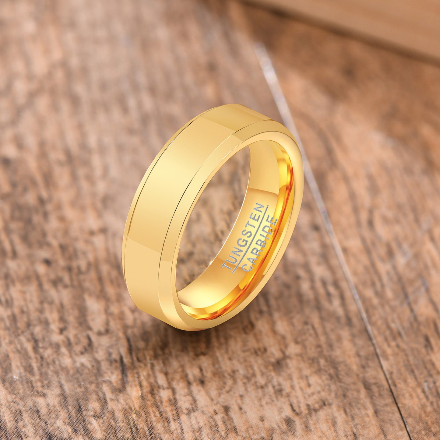 タングステンカーバイド リング 6mm幅｜IPメッキ加工＆マット仕上げ 指輪（ブラック／ブルー／ゴールド／ローズゴールド）タングステンカーバイド リング 6mm幅｜IPメッキ加工＆マット仕上げ 指輪（ブラック／ブルー／ゴールド／ローズゴールド）