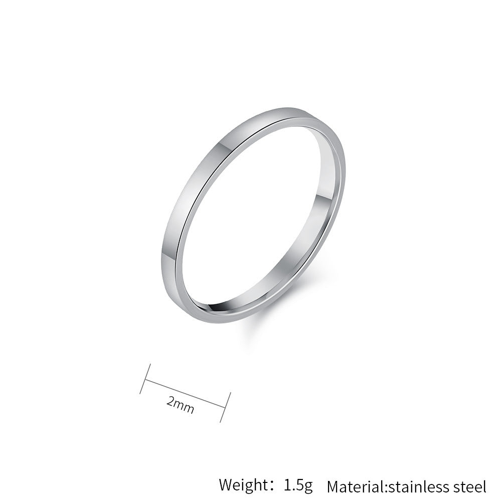 Rockyu ステンレスリング レディース＆メンズ兼用 シンプル鏡面仕上げ 2〜10mm 幅広サイズ展開
