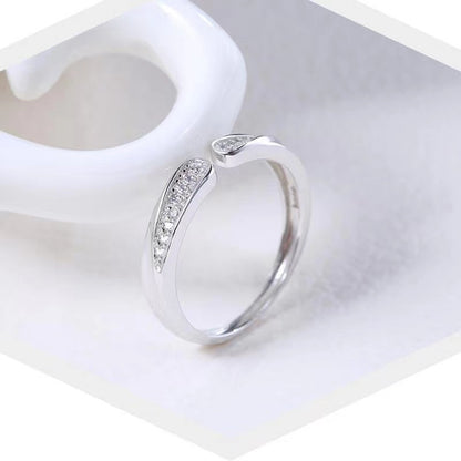 Rockyu 指輪 メンズ シルバー925 フリーサイズ ペアリング シンプル 結婚婚約対応