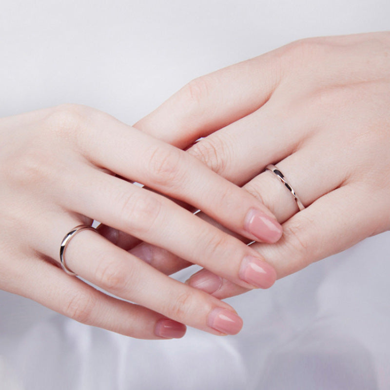 Rockyu ツイストデザイン ペアリング｜シルバー925 フリーサイズ 結婚・婚約指輪