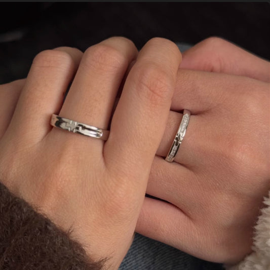 Rockyu ペアリング シルバー925 クロスデザイン メンズ フリーサイズ 結婚・婚約対応