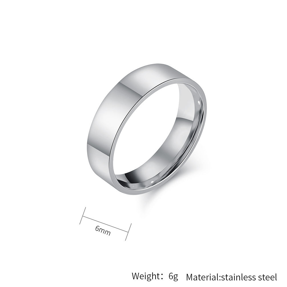 Rockyu ステンレスリング レディース＆メンズ兼用 シンプル鏡面仕上げ 2〜10mm 幅広サイズ展開