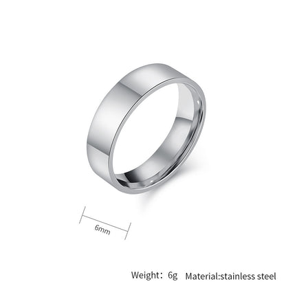 Rockyu ステンレスリング レディース＆メンズ兼用 シンプル鏡面仕上げ 2〜10mm 幅広サイズ展開