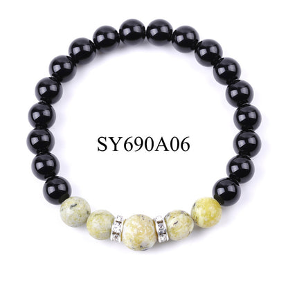 Rockyu パワーストーンブレスレット メンズ レディース 虎目石 厄除け 数珠 天然石ビーズアクセサリー