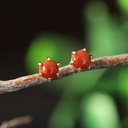 Rockyu ピアス レディース 小さい ターコイズ レッド ホワイト シルバー925 金属アレルギー対応