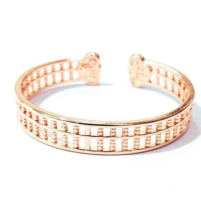 Rockyu バングル 男女兼用 そろばんデザイン シルバー＆ゴールド 開運 厄除け 中華風 アクセサリー