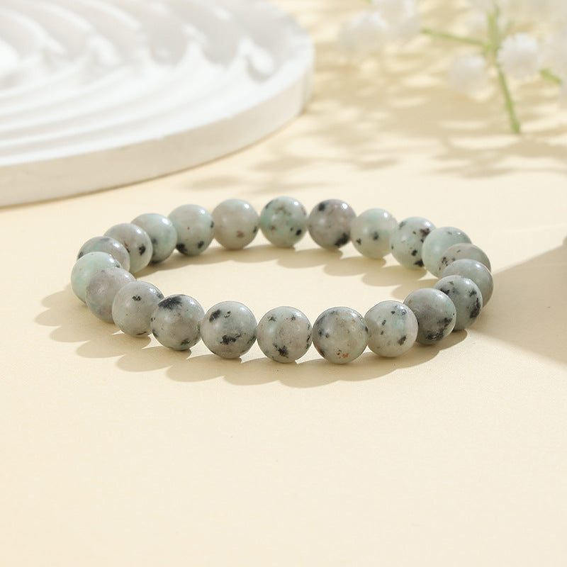 Rockyu ブレスレット レディース 天然石 ビーズブレスレット 瑪瑙 オニキス アンティーク風