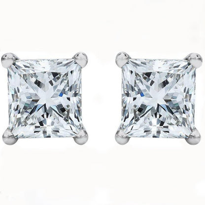 Rockyu ピアス レディース 一粒ジルコニア スタッドピアス 925シルバー製 スクエアカット 選べる7サイズ