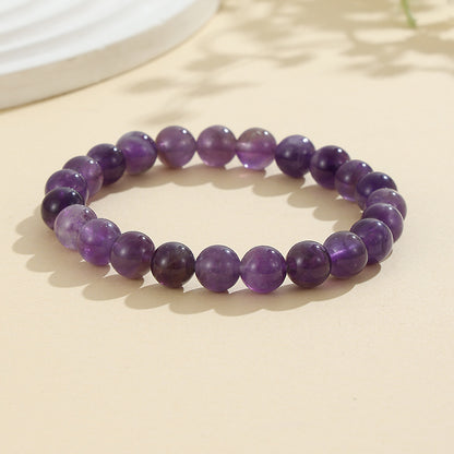 Rockyu ブレスレット レディース 天然石 ビーズブレスレット 瑪瑙 オニキス アンティーク風