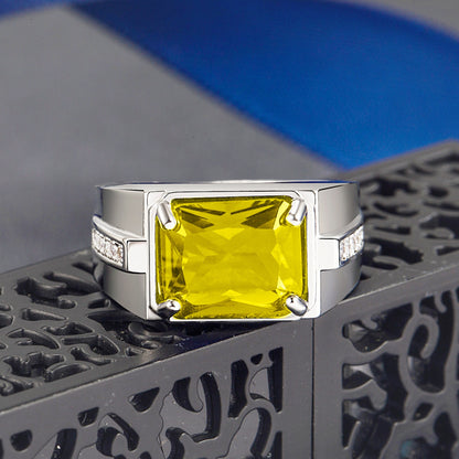 Rockyu メンズ 印台リング シルバー＆ブラック 瑪瑙×ジルコニア フリーサイズ ステンレス製 金属アレルギー対応