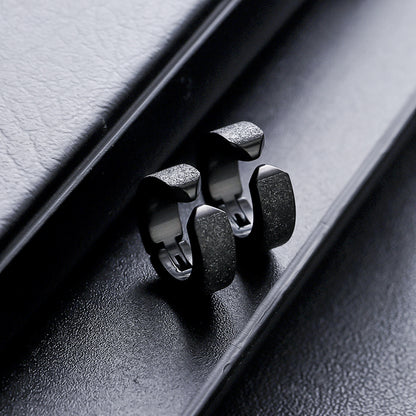 Rockyu ピアス メンズ レディース チタン フープ リング フェイク イヤリング 金属アレルギー対応