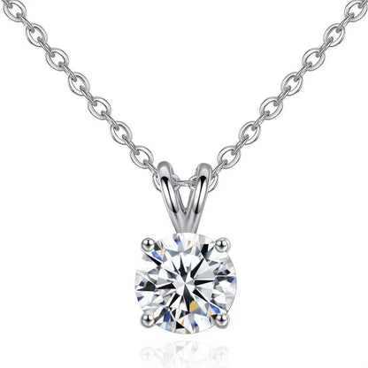 Rockyu ネックレス レディース ペンダント シルバー925 ジルコニア 一粒 純銀製