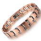 Rockyu メンズ ブレスレット 磁気 ピンクゴールド 銅製 シンプル カジュアル