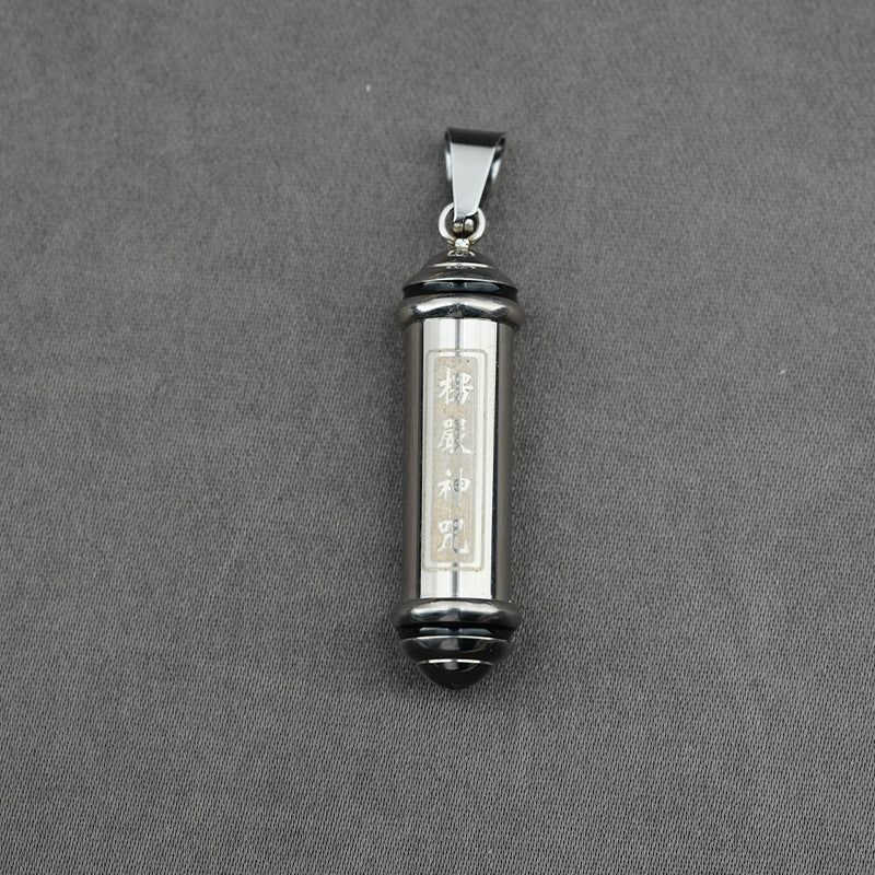 Rockyu ネックレス メンズ メモリアル 遺骨入れ ステンレス ゴールド＆シルバー お守りペンダント