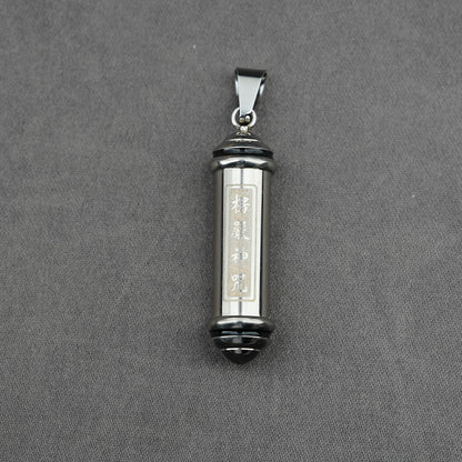 Rockyu ネックレス メンズ メモリアル 遺骨入れ ステンレス ゴールド＆シルバー お守りペンダント