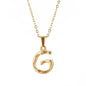 Rockyu ネックレス レディース ゴールド 18金 女性用 アルファベット ペンダント イニシャルネックレス 細い 鎖骨チェーン 恋人 記念 ファッションアクセサリー