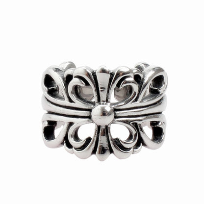 Rockyu ファッション アクセサリー ステンレス リング 指輪 メンズ ステンレス ロック レトロ アンティーク風 プレゼント