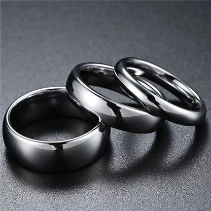 Rockyu タングステンリング シルバー 鏡面仕上げ 3mm〜6mm 甲丸 指輪 ユニセックス