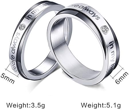 ペアリング シンプル＆ジルコニア付き｜錆びにくいステンレス製カップル指輪