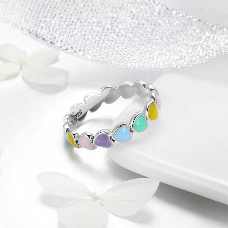 Rockyu ブレスレット レディース シルバー ハートブレスレット 調整可能 純銀製 金属アレルギー対応 ギフト