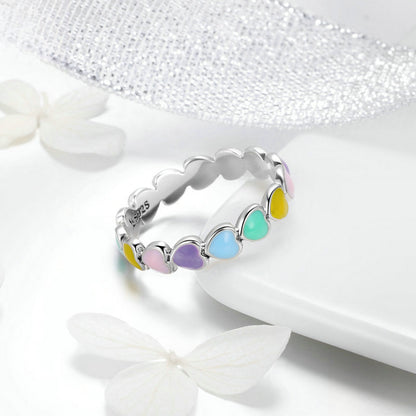 Rockyu ブレスレット レディース シルバー ハートブレスレット 調整可能 純銀製 金属アレルギー対応 ギフト