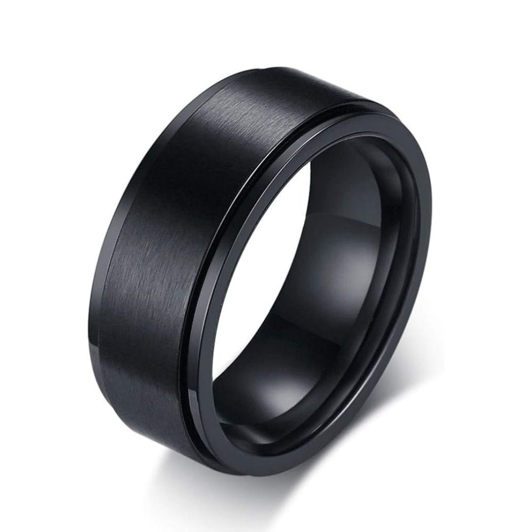 Rockyu ステンレススピナーリング メンズ｜シンプル＆重厚感の3色展開