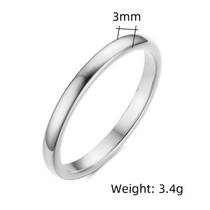 Rockyu タングステンリング シルバー 鏡面仕上げ 3mm〜6mm 甲丸 指輪 ユニセックス