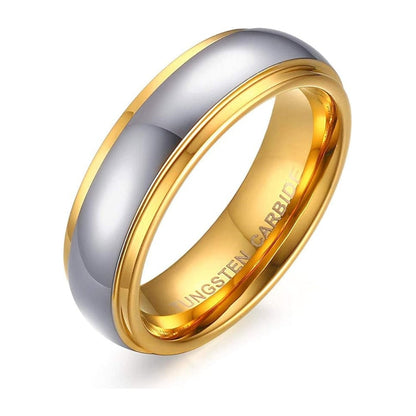 クラシック タングステン ペアリング ゴールド×シルバー 鏡面仕上げ 4mm/6mm
