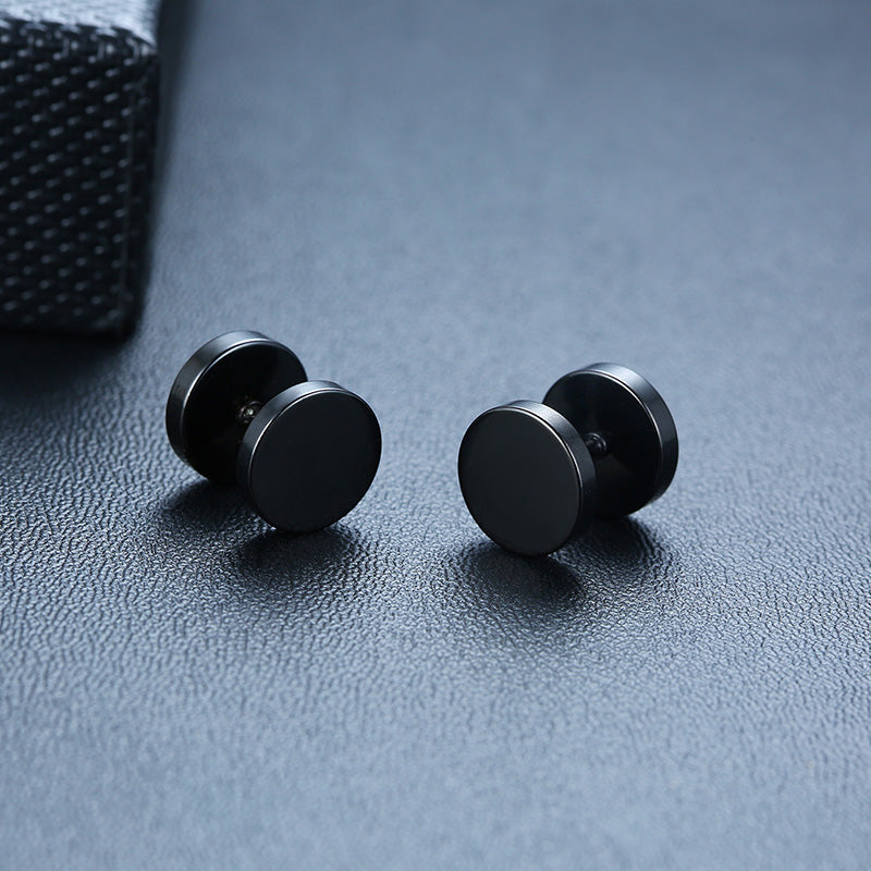 Rockyu ステンレス製スタッドピアス メンズ レディース 両耳用 ターコイズデザイン