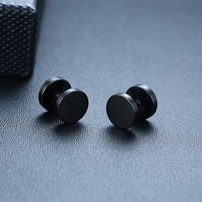 Rockyu ステンレス製スタッドピアス メンズ レディース 両耳用 ターコイズデザイン