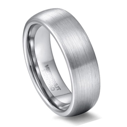 マット甲丸タングステンリング｜Rockyu 男女兼用 6mm/8mm 高耐久シンプル指輪 IPメッキ仕上げ