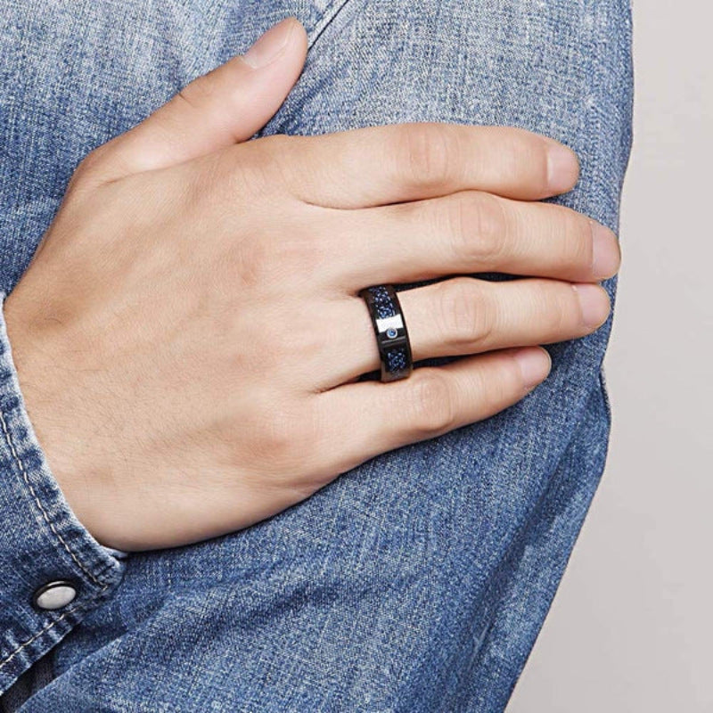 Rockyu タングステンリング メンズ 龍紋デザイン おしゃれ 幅8mm 指輪