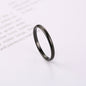 Rockyu ステンレス極細リング 2mm シルバー・ピンクゴールド・ブラック・ゴールド ピンキー対応