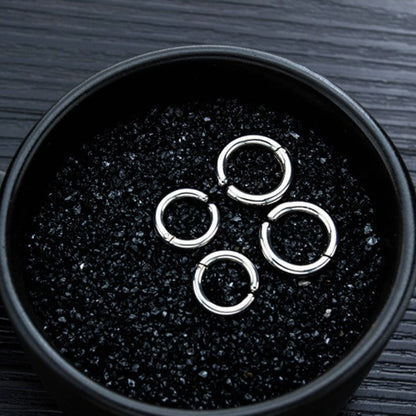 Rockyu ピアス メンズ フープ シルバー 人気 リングピアス ノンホール イヤーカフ フェイクピアス イヤリング 両耳セット ステンレス 金属アレルギー対応