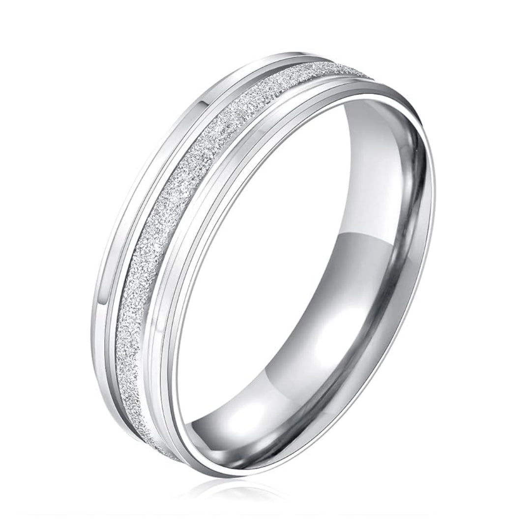 Rockyu ペアステンレスリング シンプルデザイン メンズ＆レディース 自由に組み合わせ可能